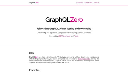 GraphQLZero screenshot