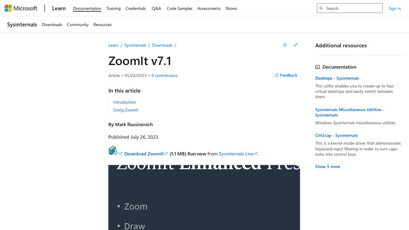 ZoomIt Landing Page