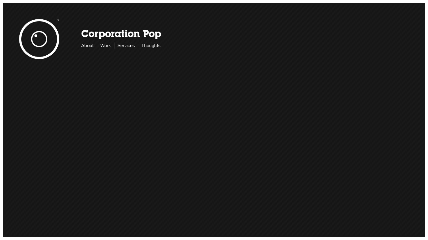 Corporation Pop Landing page