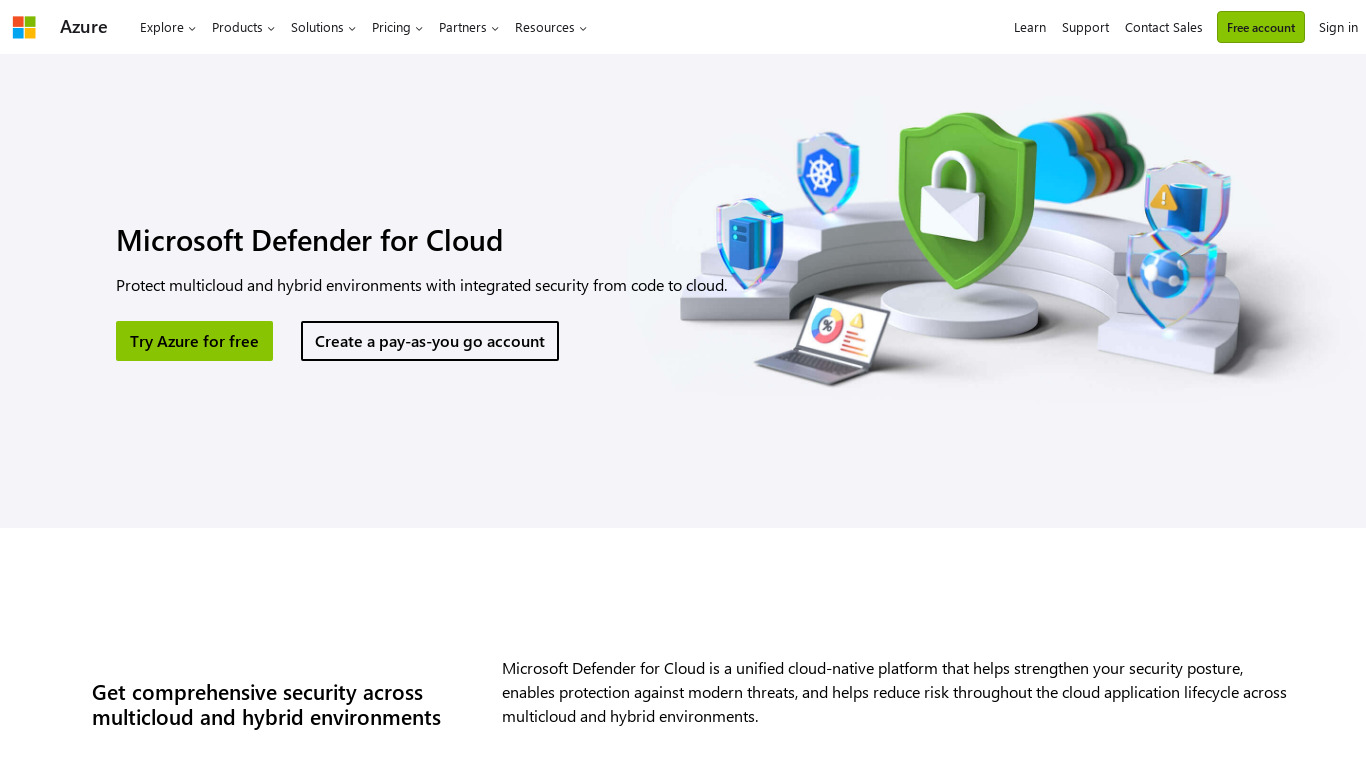 Azure Security Center Landing page