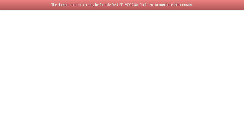Random.co Landing Page