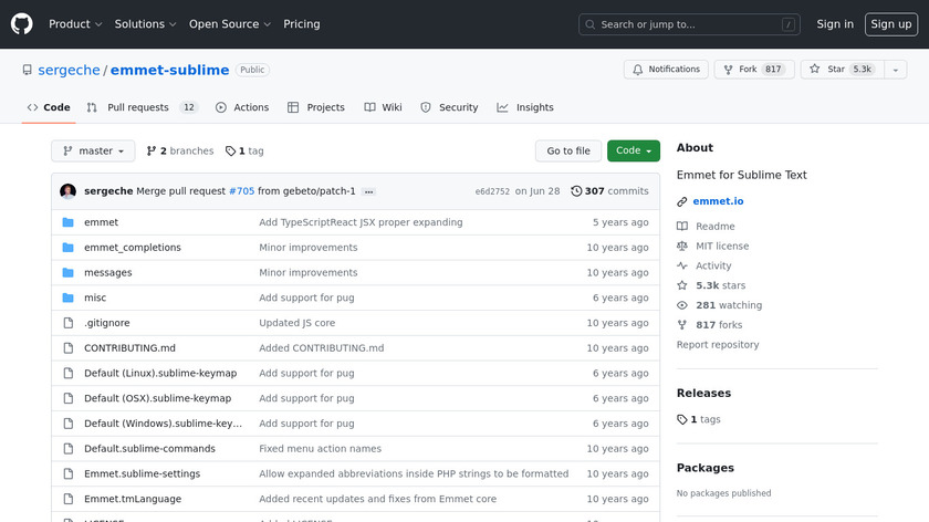 Emmet Landing Page