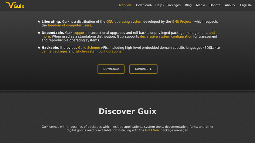 GNU Guix Landing Page