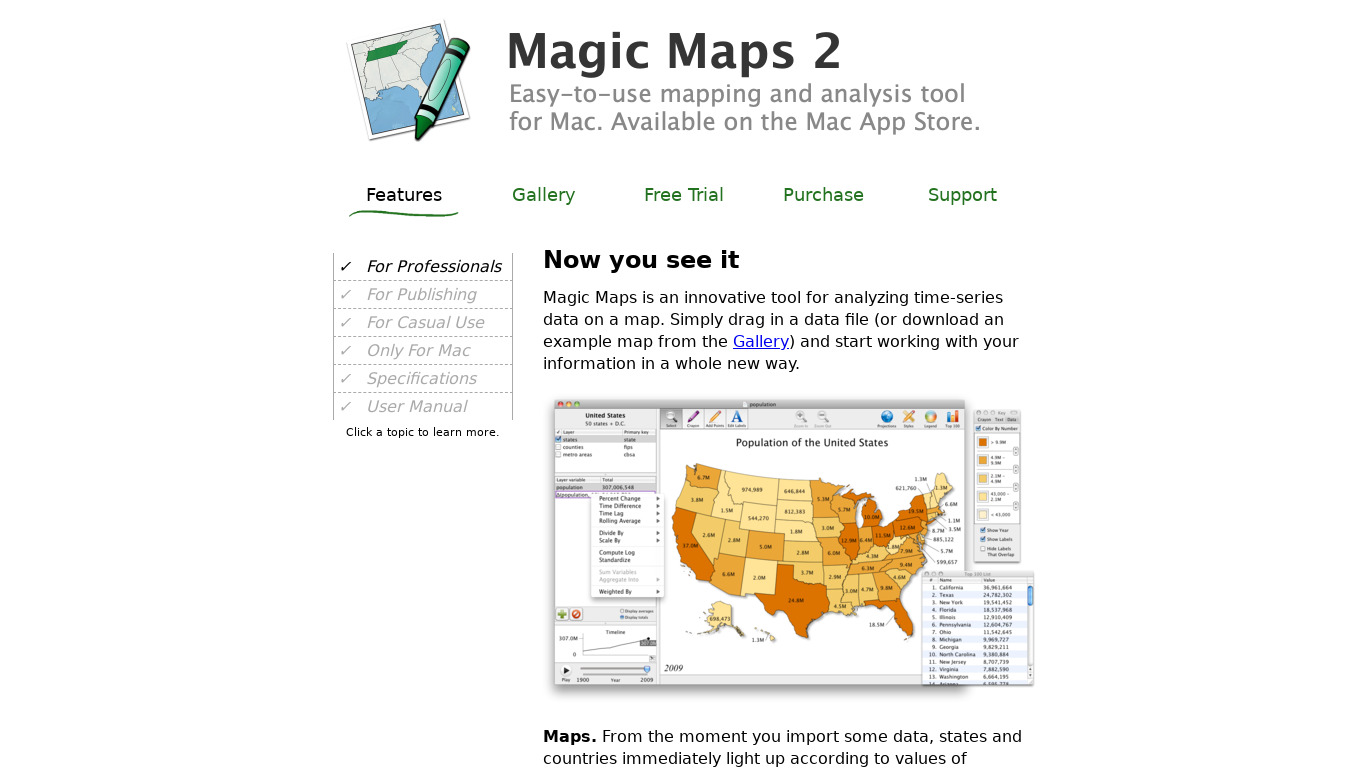 Magic Maps Landing page