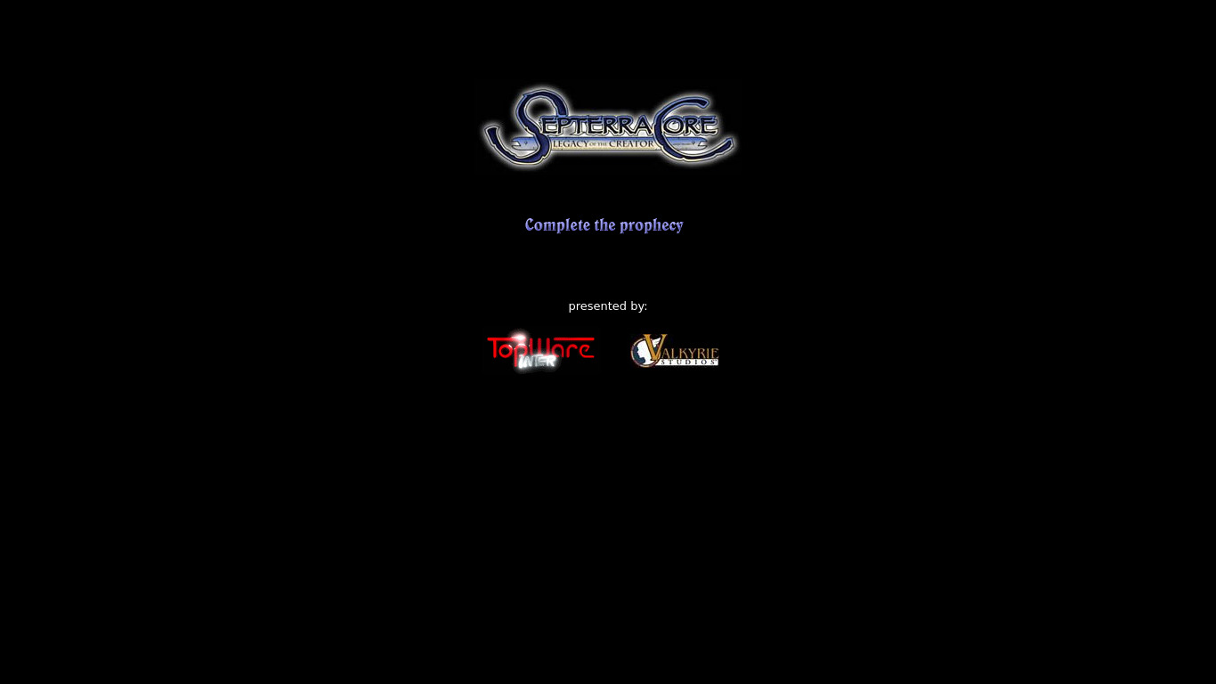 Septerra Core Landing page