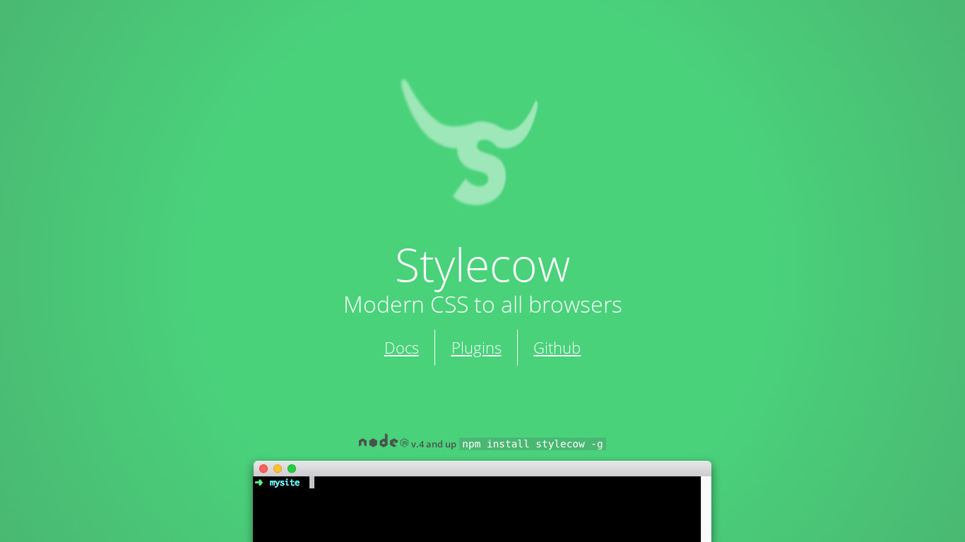 Stylecow Landing page
