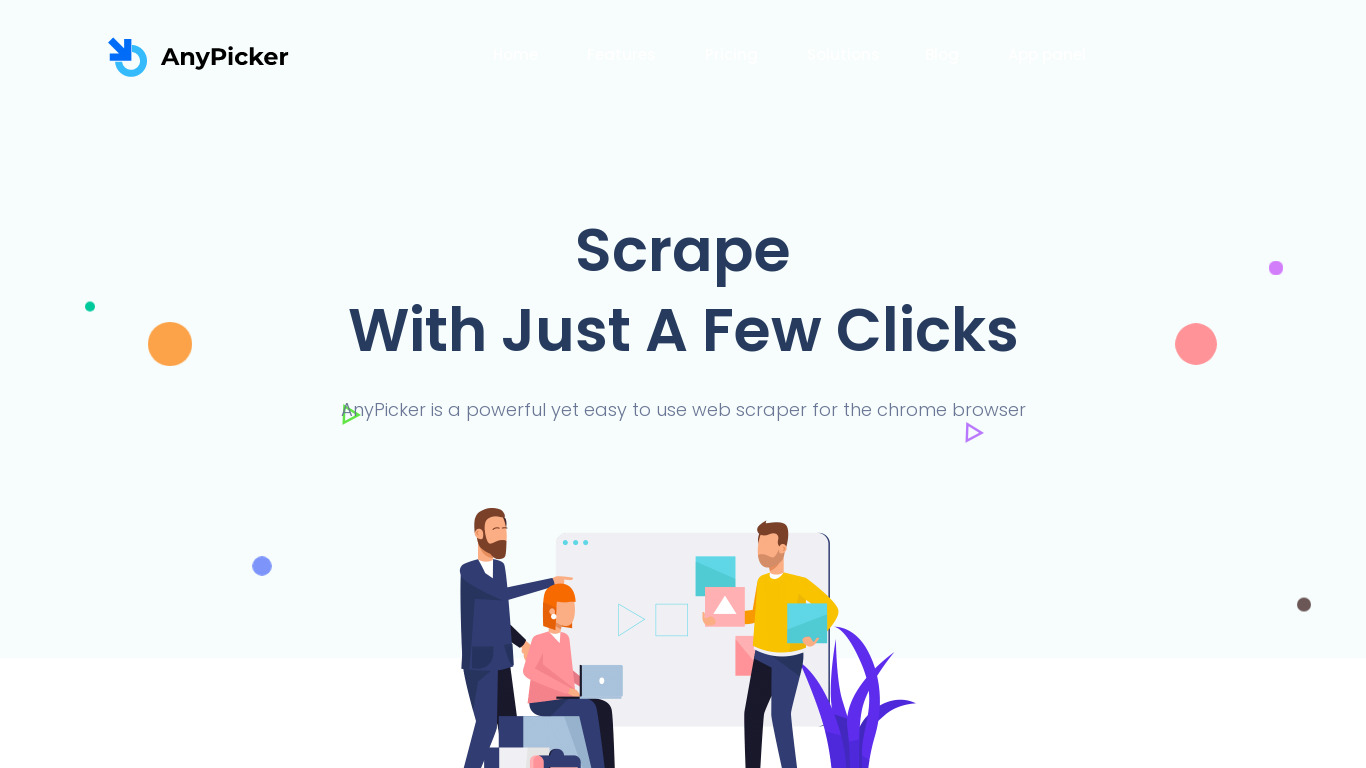 AnyPicker Landing page