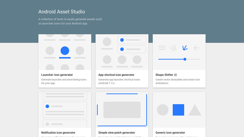 Android Asset Studio Landing Page