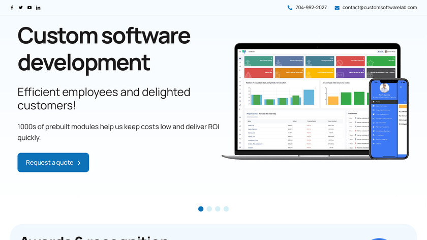 Custom Software Lab Landing Page