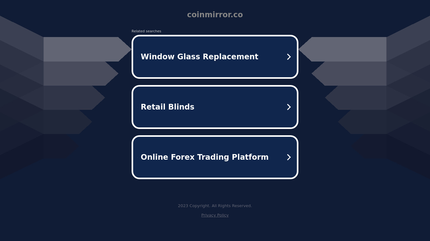 CoinMirror Landing page