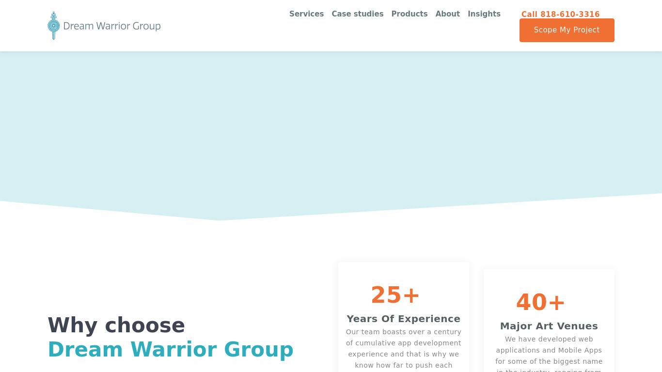 Dream Warrior Group Landing page