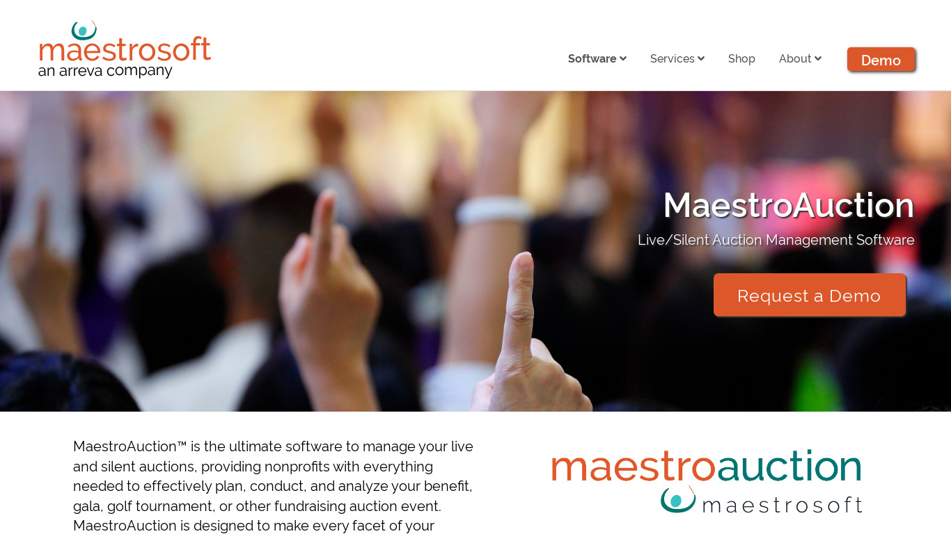 AuctionMaestro Pro Landing page