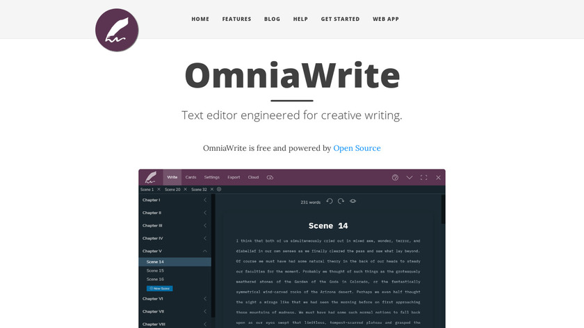 OmniaWrite Landing Page