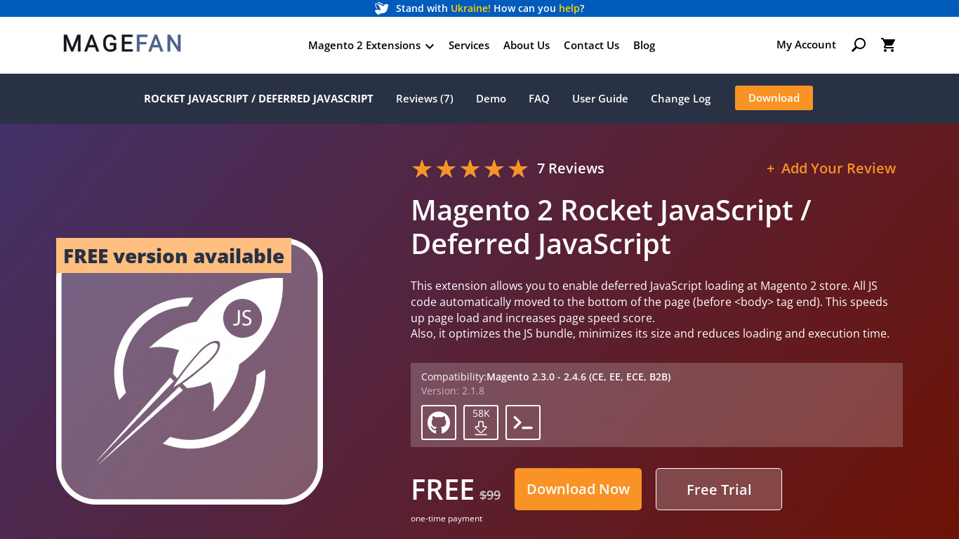 Magento 2 Rochet JavaScript Landing page