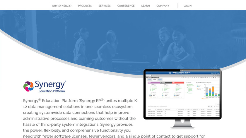 Synergy Education Platform Landing Page