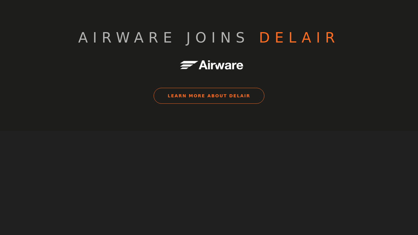 AirWare Landing page