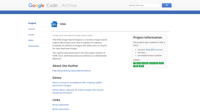 NISE Landing Page