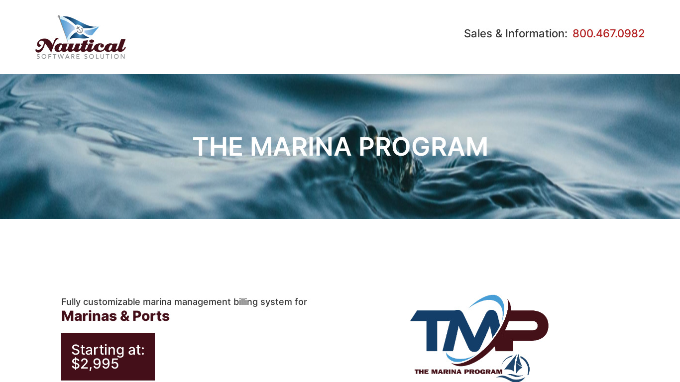 The Marina Program Landing page