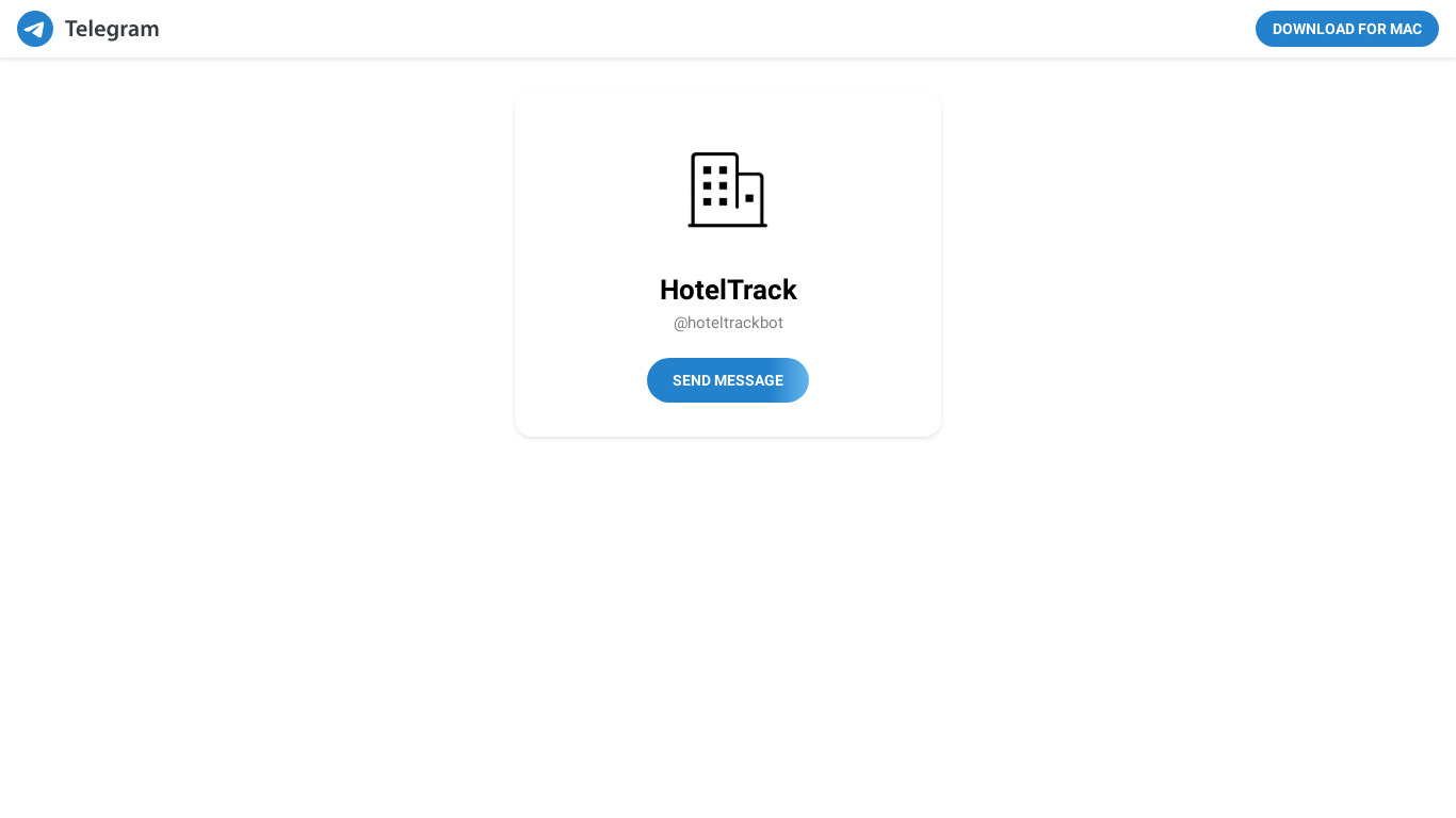 HotelTrack Landing page