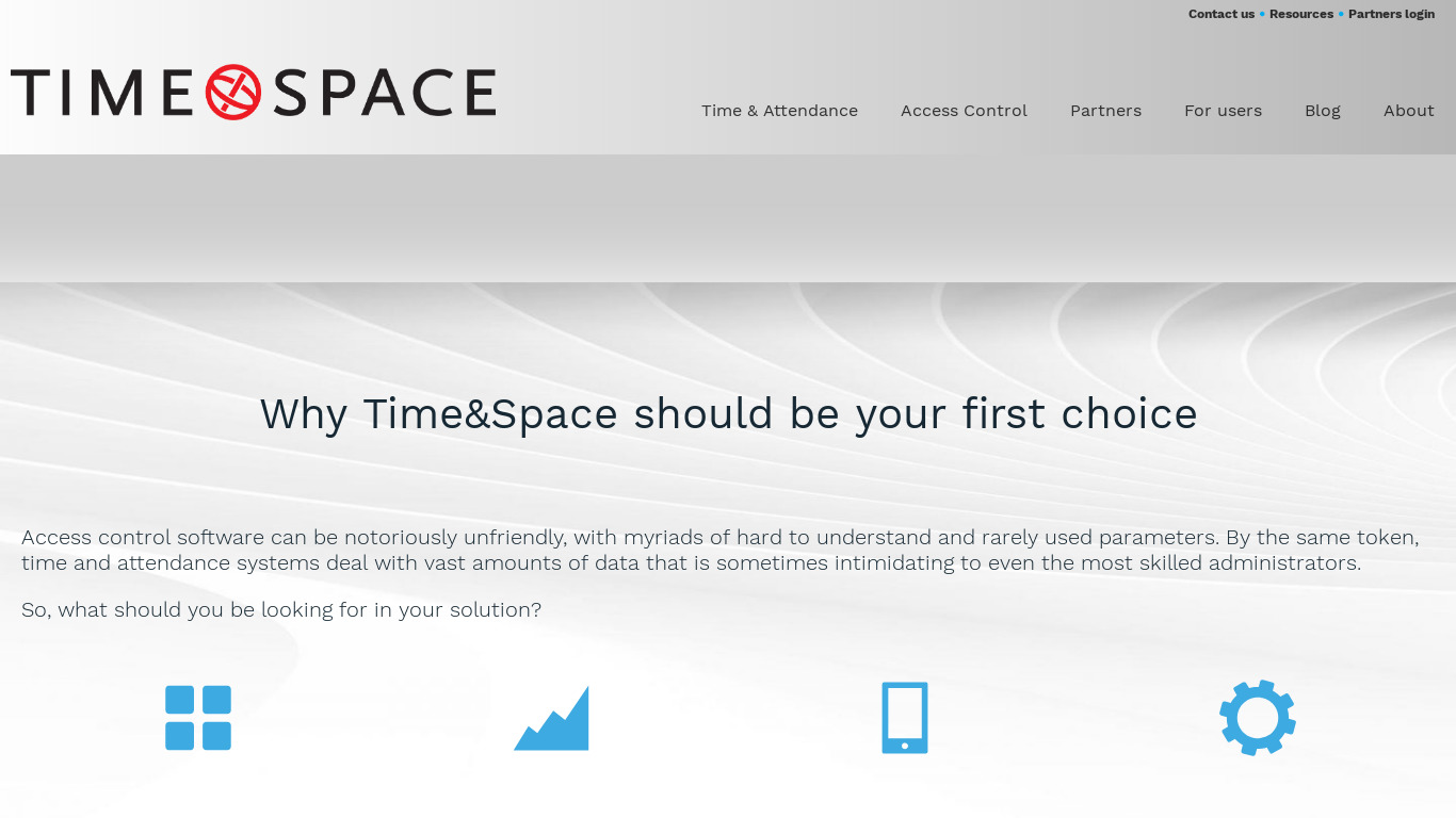 Time&Space Landing page