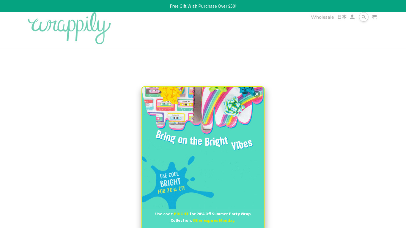 Wrappily Eco Gift Wrap Landing page