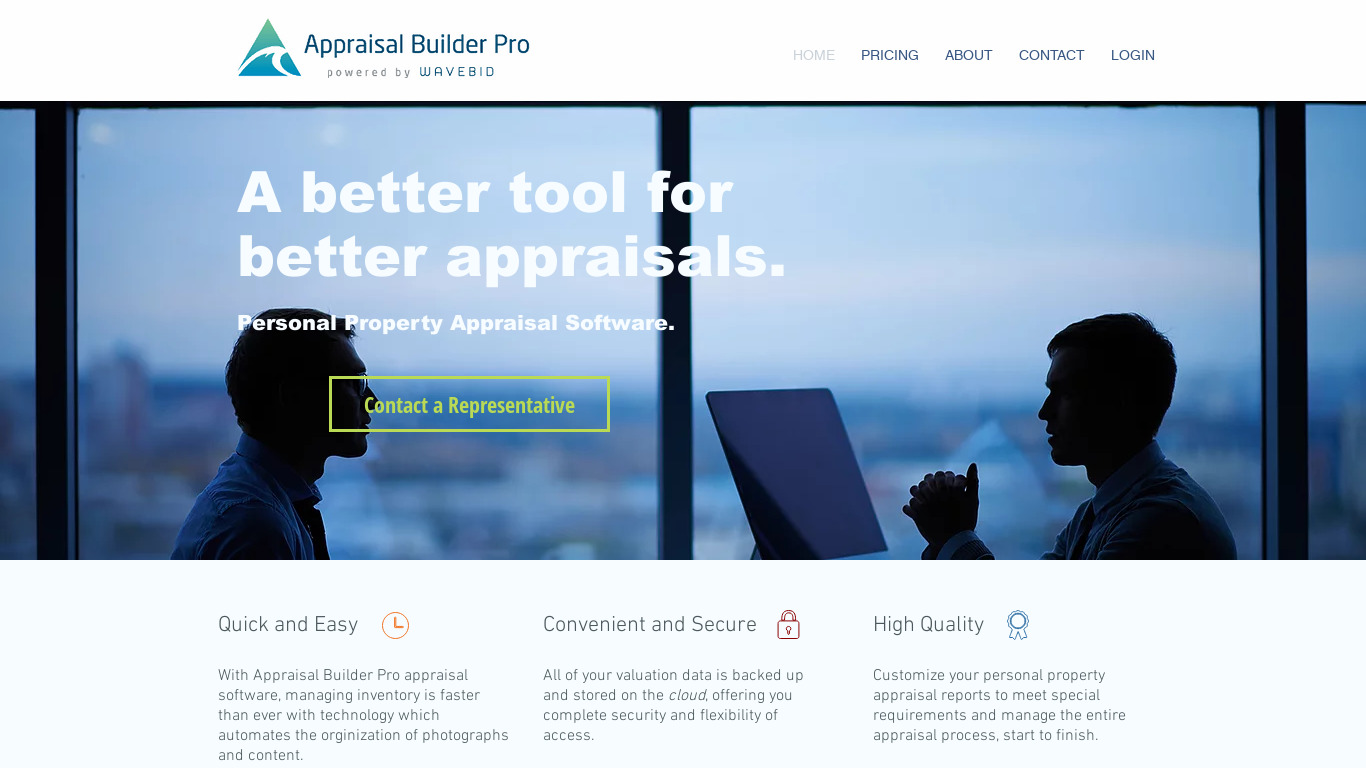 Appraisal Builder Pro Landing page