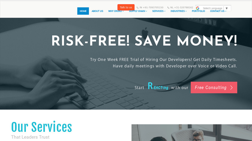 ReactJS Development Services Landing Page
