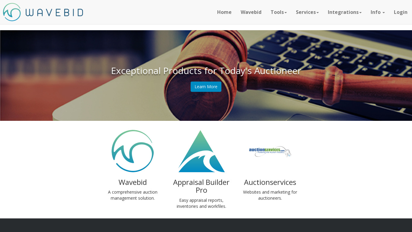 Auctionservices Landing page