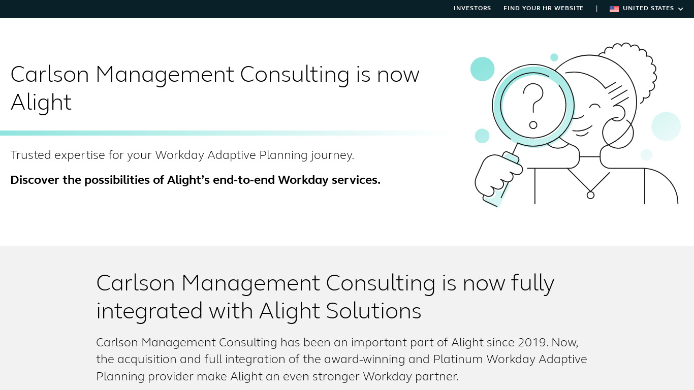 Carlson Management Consulting Landing page