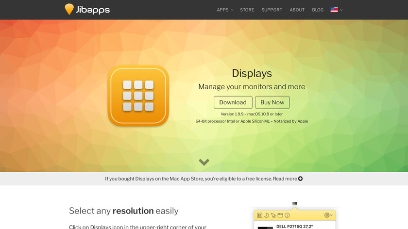 Displays Landing Page