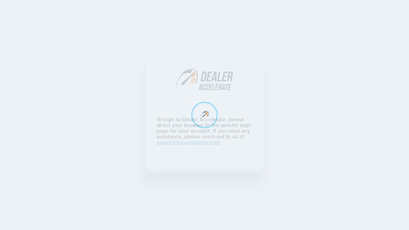 Dealer Accelerate Landing page