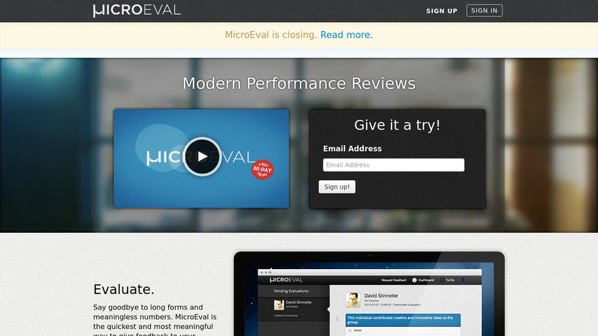 MicroEval Landing Page