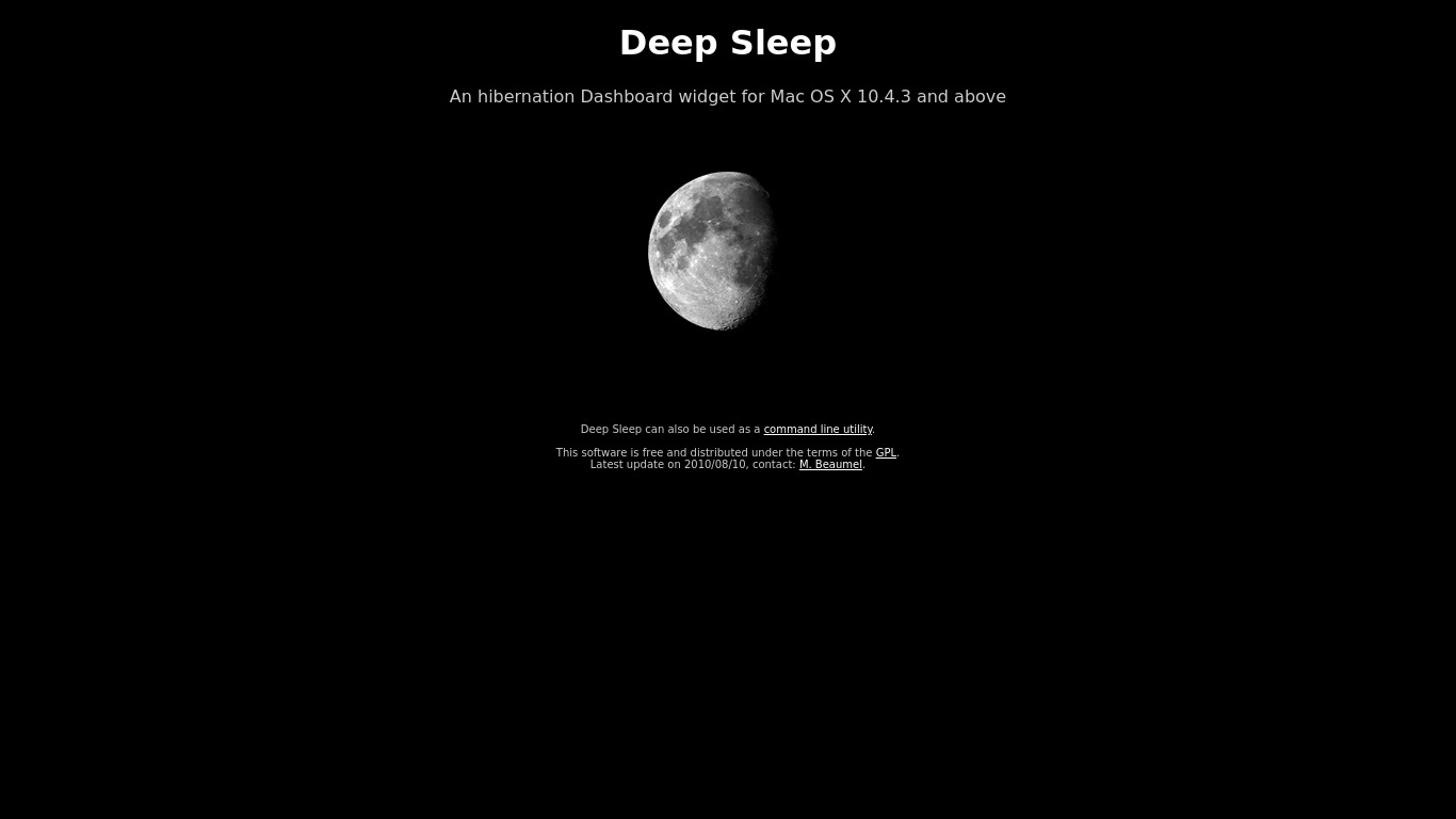 Deep Sleep Landing page