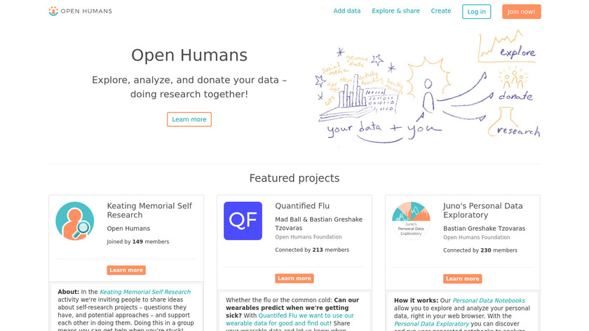 Open Humans Landing Page