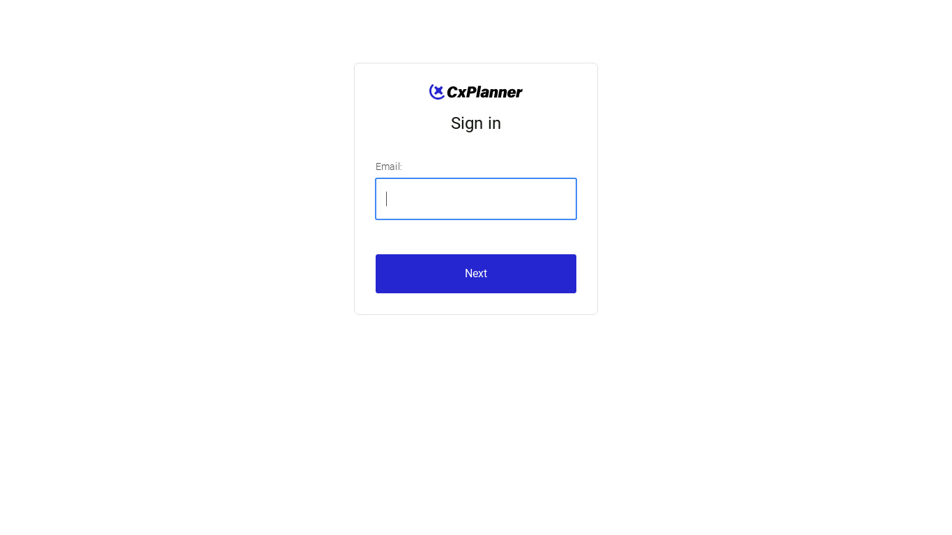 Cx Manager Landing page
