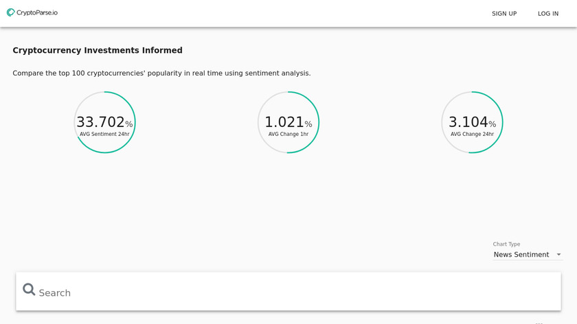 CryptoParse.io Landing Page