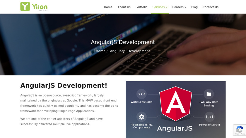 Angular Js Development Services Landing Page