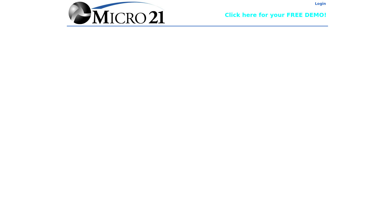 Micro 21 Dealer Solutions Landing page