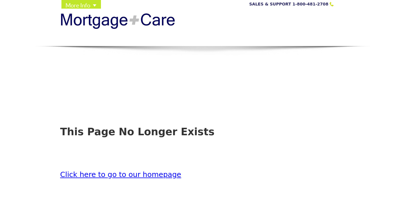 Mortgage+Care Landing page