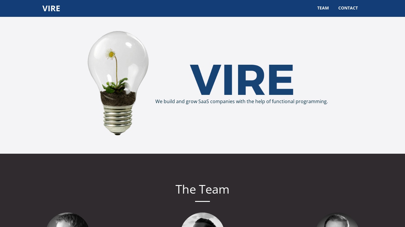 VIRE Landing page