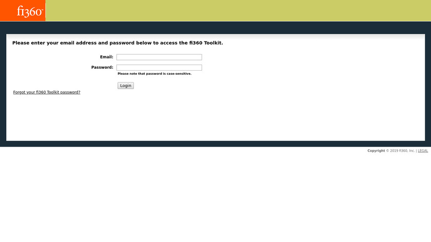 fi360 Toolkit Landing Page