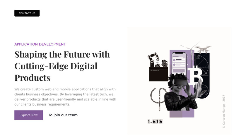 Cartoon Mango Landing Page