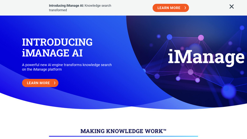 iManage Landing Page
