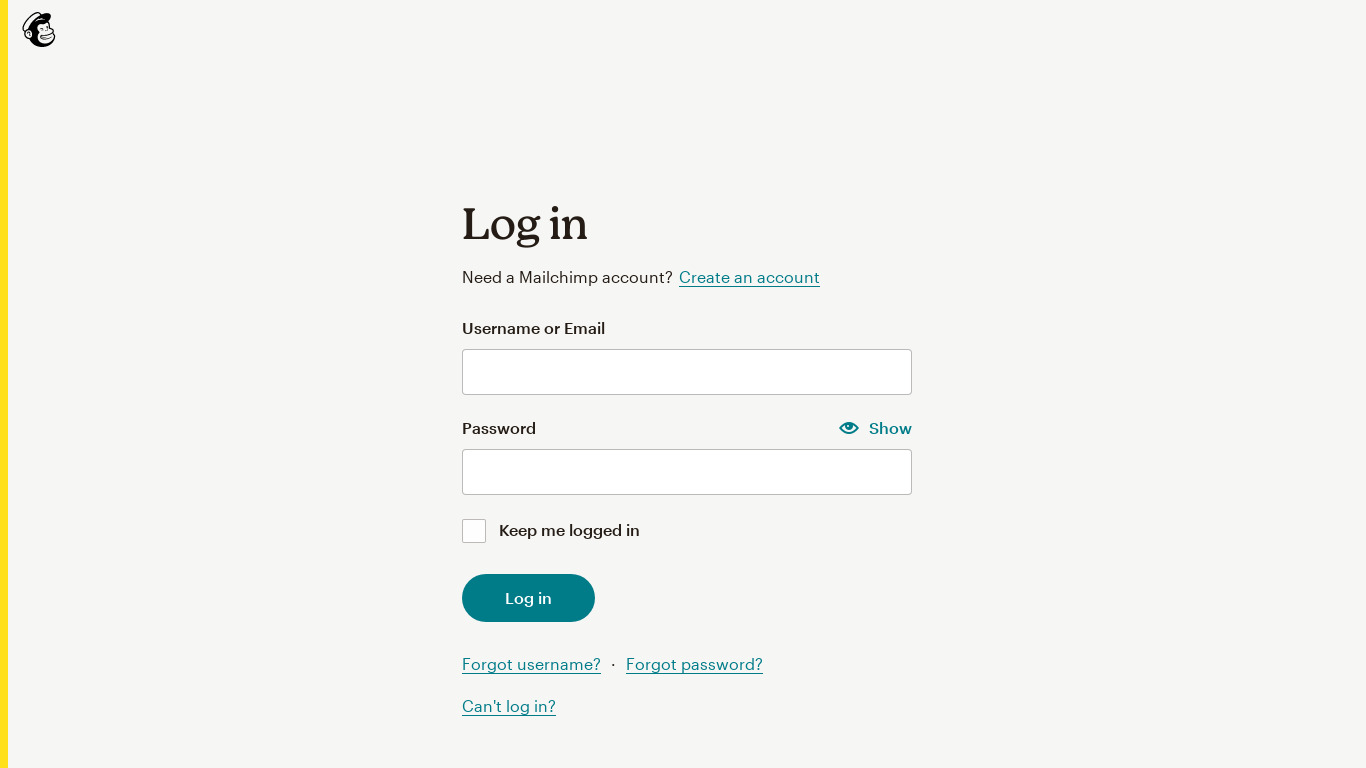 Landing Pages in MailChimp Landing page