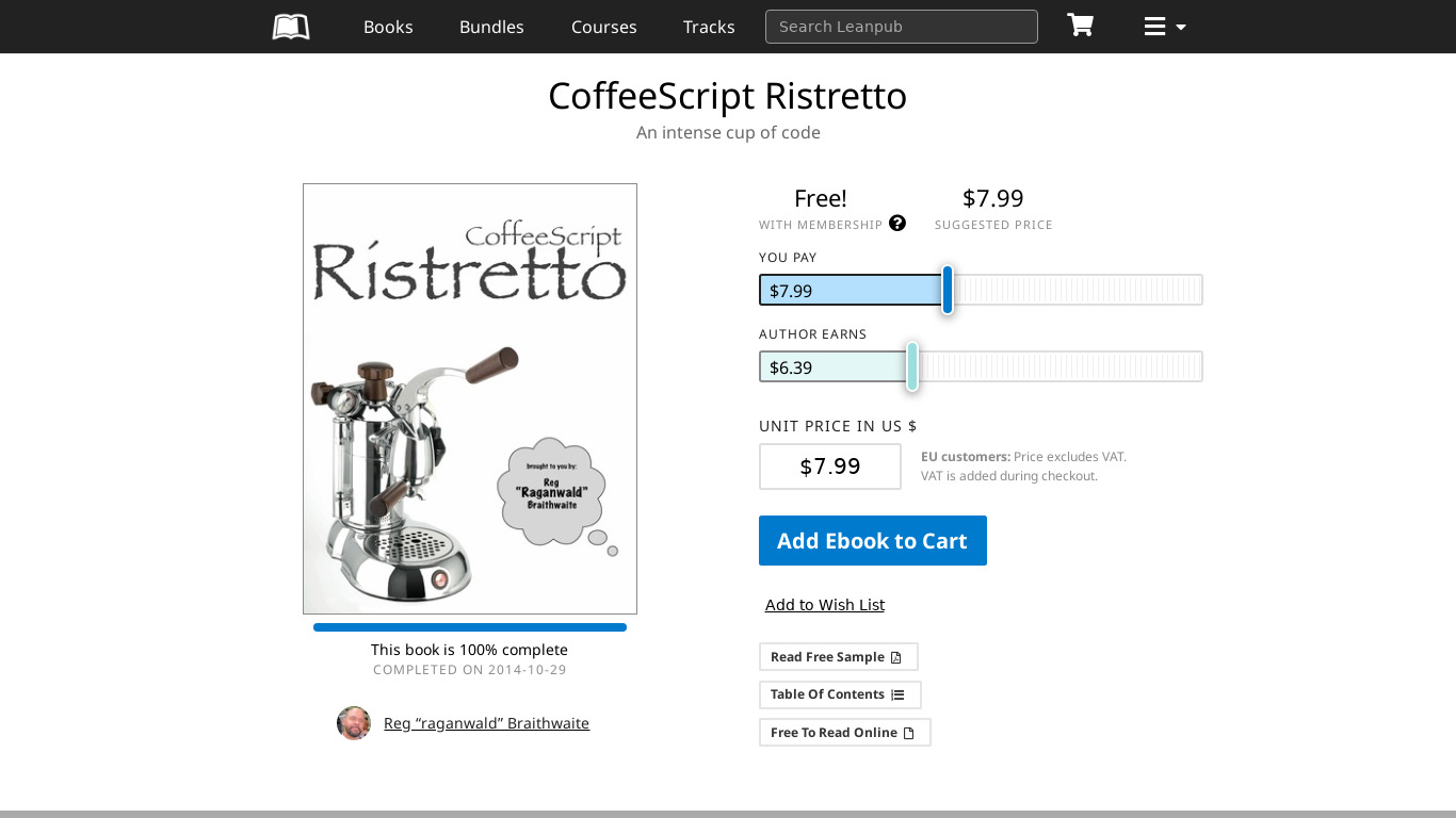 CoffeeScript Ristretto Landing page
