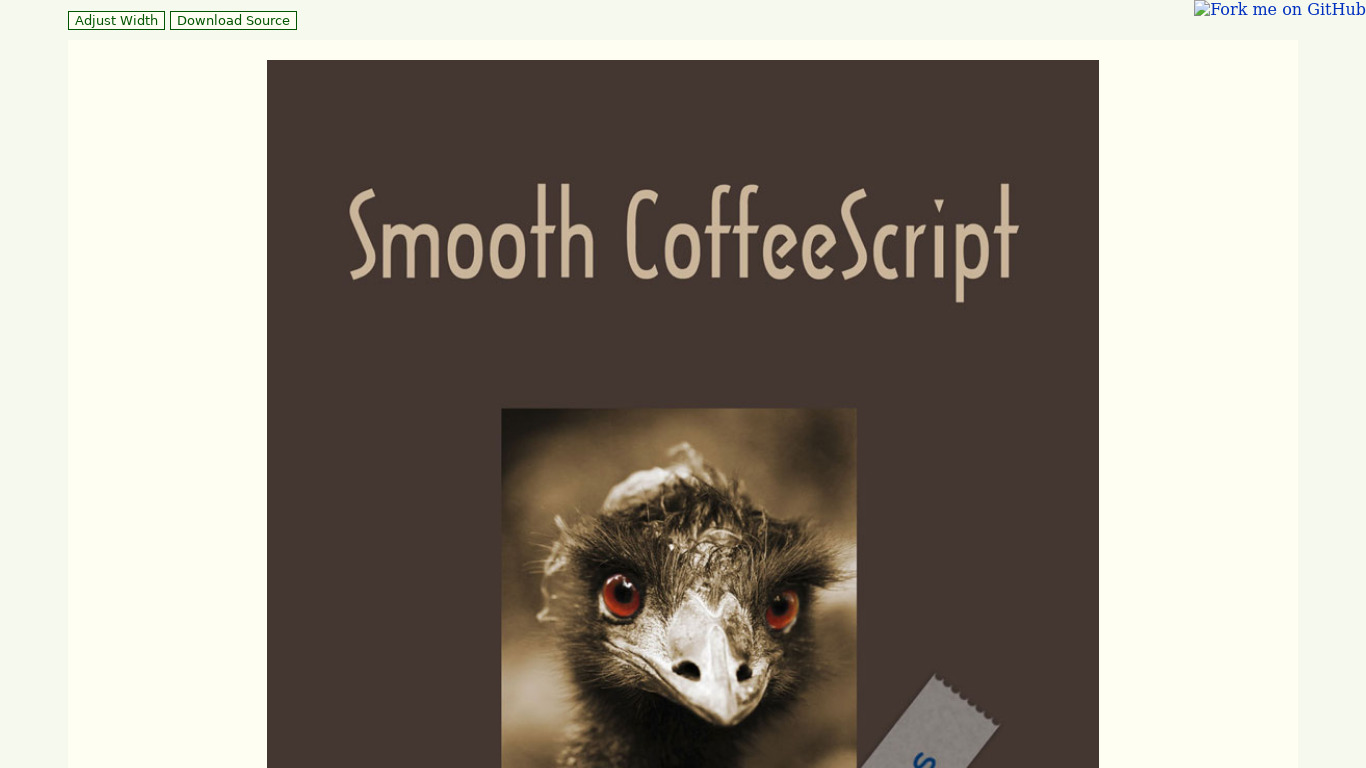 Smooth CoffeeScript Landing page