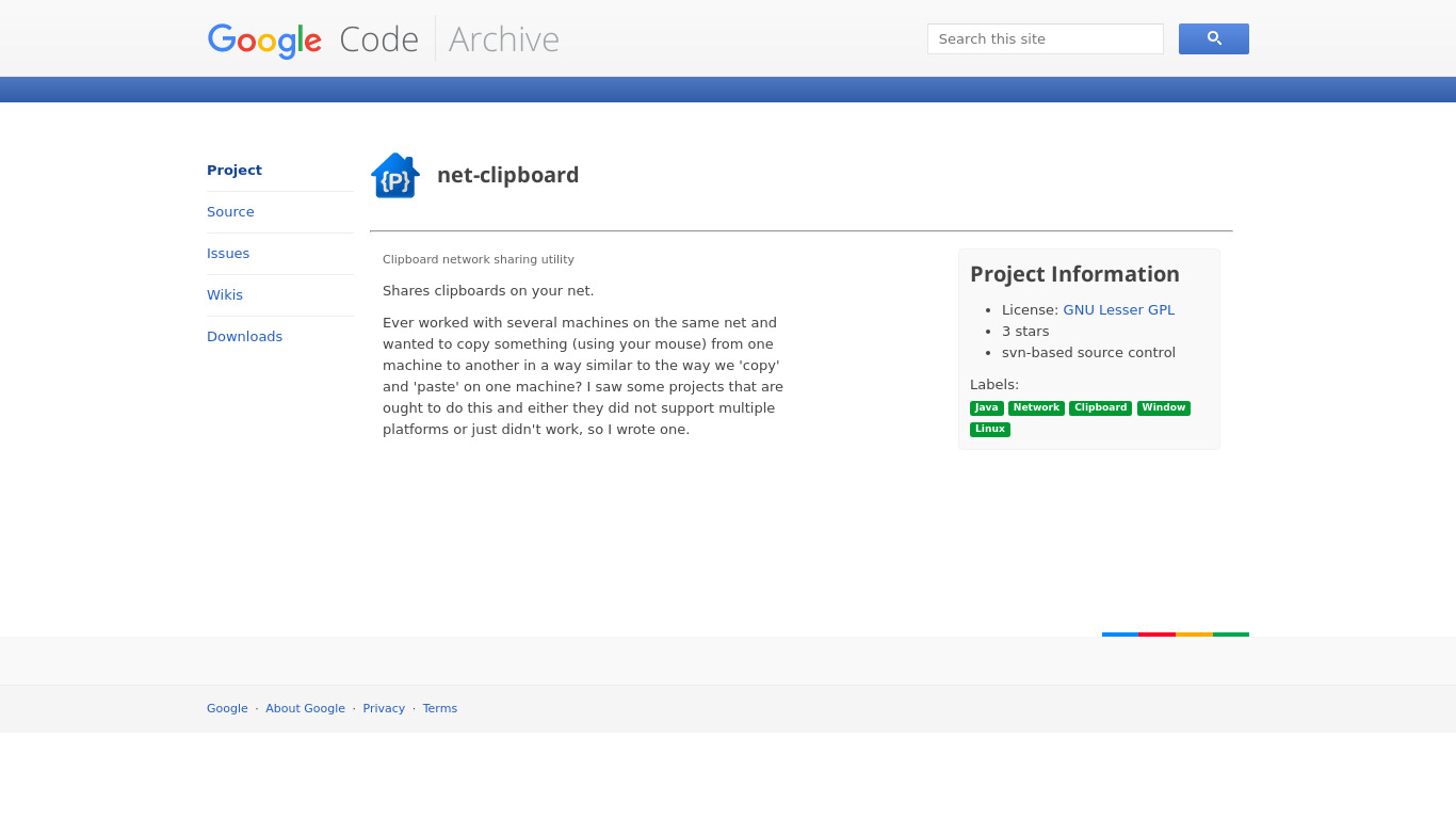 networked-clipboard Landing page