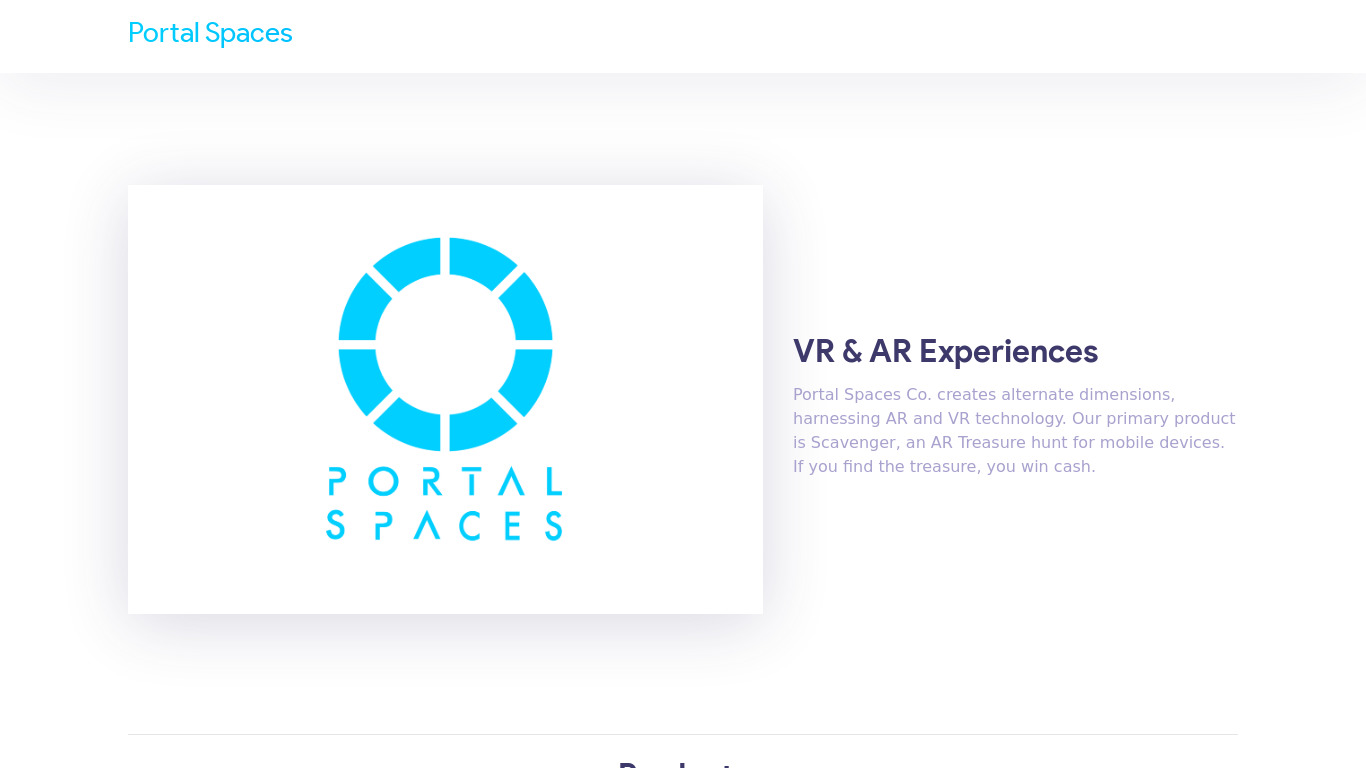 Portal Spaces Landing page