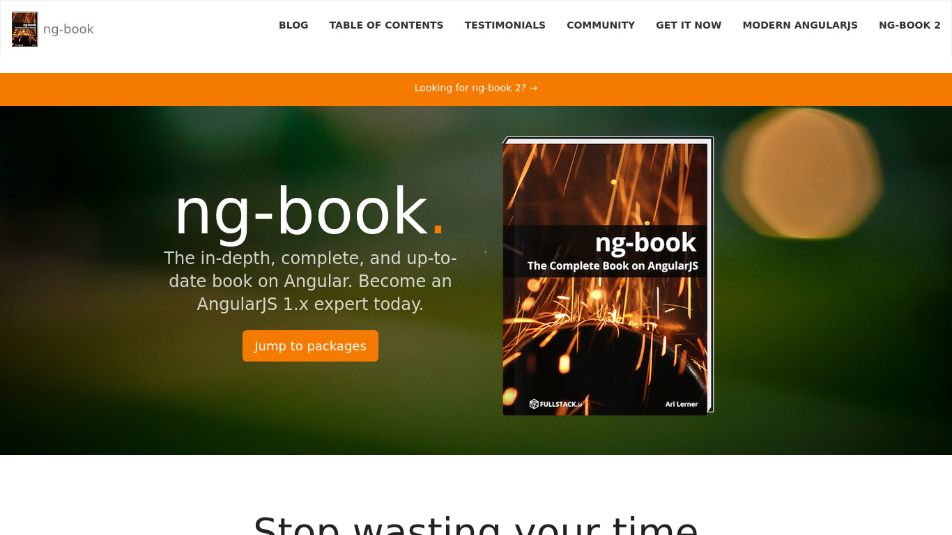 ng-book Landing page