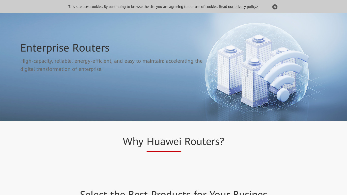 Huawei Routers Landing page